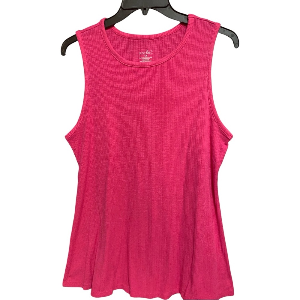 Just Be Pink Sleeveless Tank Women's Top 1X